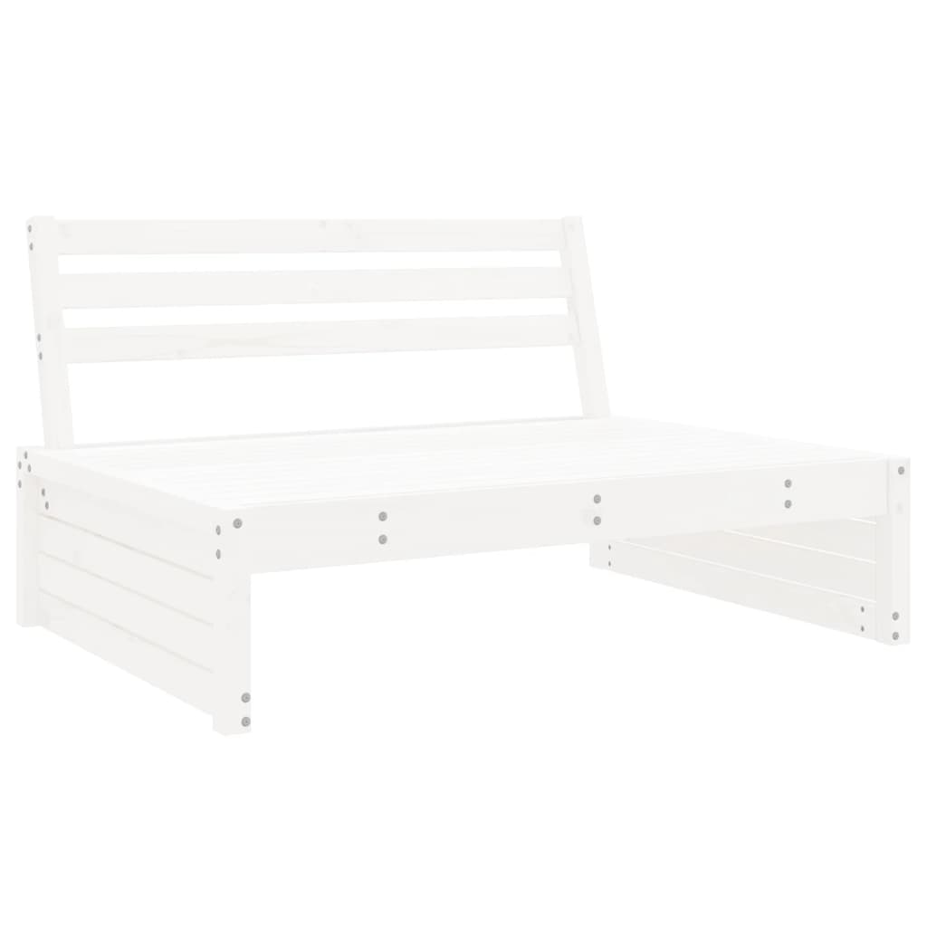 Set Salotto da Giardino 6 pz Bianco in Legno Massello di Pino - homemem39