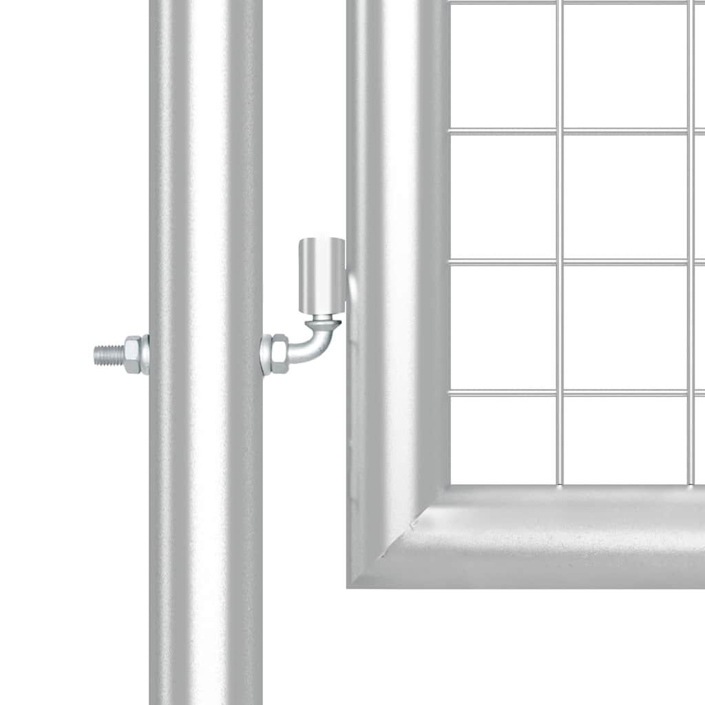 Cancello da Giardino in Rete Argento 300x125 cm in Acciaio Zincato | homemem39