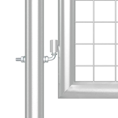 Cancello da Giardino in Rete Argento 300x125 cm in Acciaio Zincato | homemem39