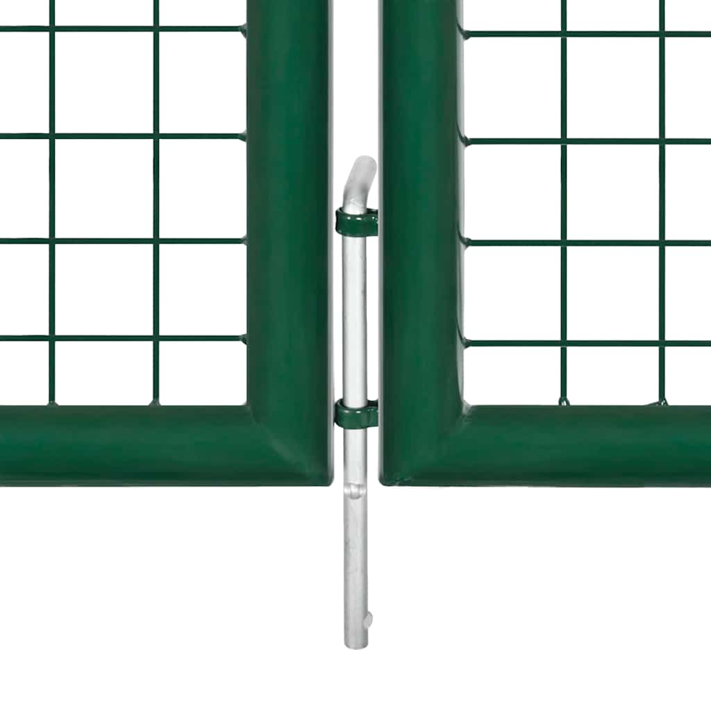 Cancello da Giardino in Rete Verde 350x125 cm in Acciaio Zincato | homemem39