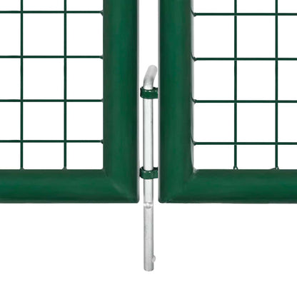 Cancello da Giardino in Rete Verde 350x125 cm in Acciaio Zincato | homemem39