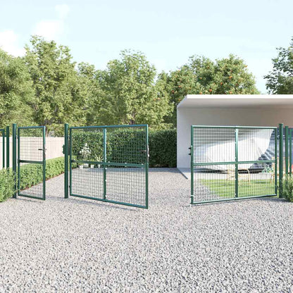 Cancello da Giardino in Rete Verde 500x125 cm in Acciaio Zincato | homemem39