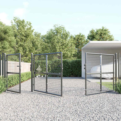 Cancello da Giardino in Rete Antracite 400x125 cm in Acciaio Zincato | homemem39