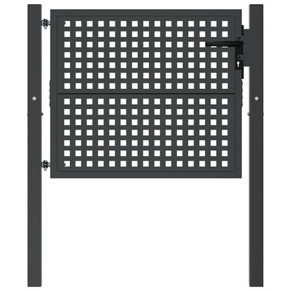 Cancello da Giardino Antracite 100x75 cm in Acciaio | homemem39