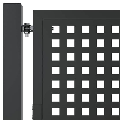 Cancello da Giardino Antracite 100x75 cm in Acciaio | homemem39