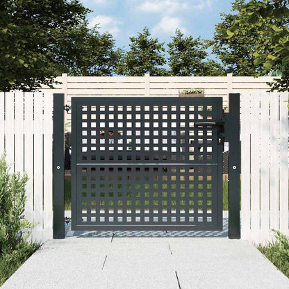 Cancello da Giardino Antracite 100x75 cm in Acciaio | homemem39