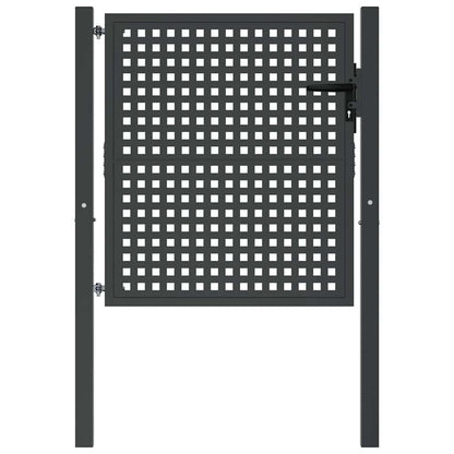 Cancello da Giardino Antracite 100x100 cm in Acciaio | homemem39