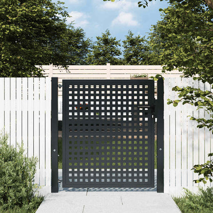 Cancello da Giardino Antracite 100x100 cm in Acciaio | homemem39