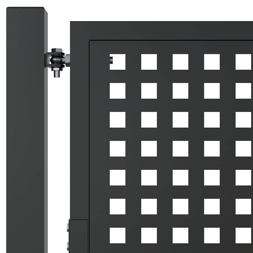 Cancello da Giardino Antracite 100x150 cm in Acciaio | homemem39