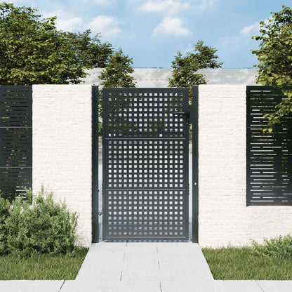 Cancello da Giardino Antracite 100x150 cm in Acciaio | homemem39