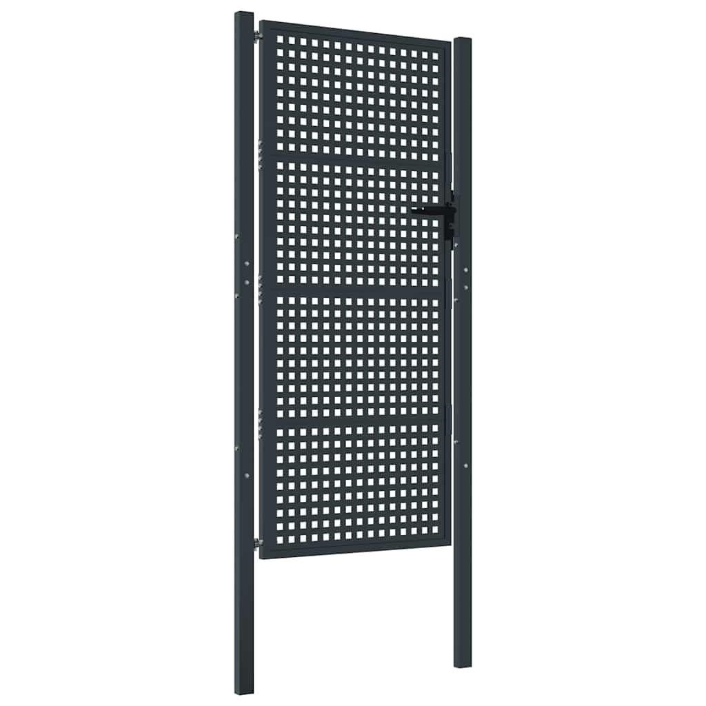 Cancello da Giardino Antracite 100x175 cm in Acciaio | homemem39