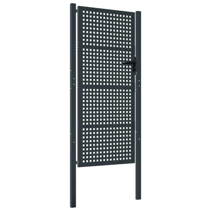 Cancello da Giardino Antracite 100x175 cm in Acciaio | homemem39