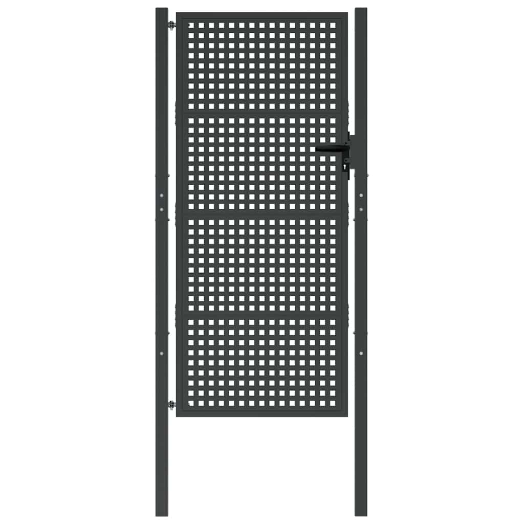 Cancello da Giardino Antracite 100x175 cm in Acciaio | homemem39