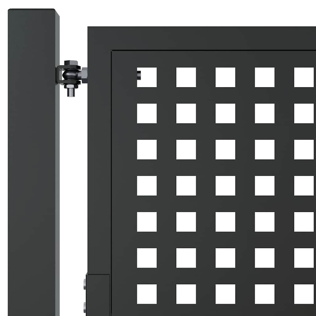 Cancello da Giardino Antracite 100x175 cm in Acciaio | homemem39