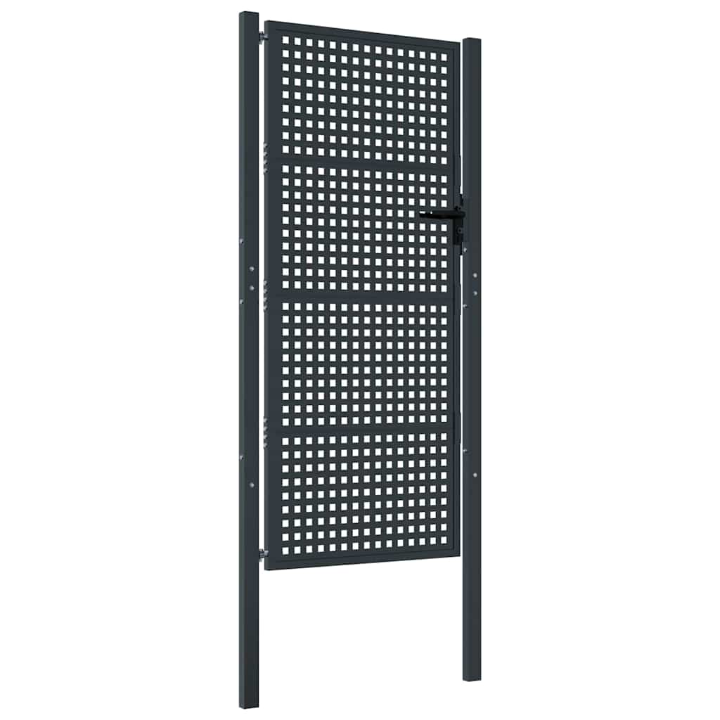 Cancello da Giardino Antracite 100x200 cm in Acciaio | homemem39