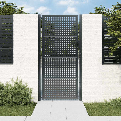 Cancello da Giardino Antracite 100x200 cm in Acciaio | homemem39