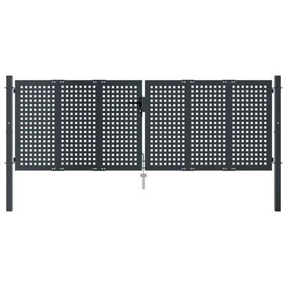 Cancello da Giardino Antracite 300x75 cm in Acciaio | homemem39