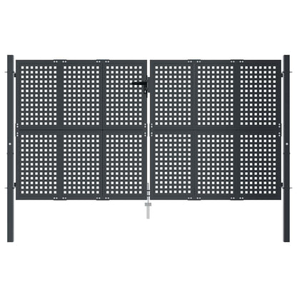 Cancello da Giardino Antracite 300x125 cm in Acciaio | homemem39