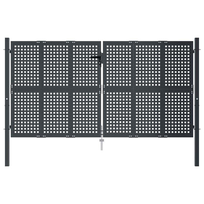 Cancello da Giardino Antracite 300x150 cm in Acciaio | homemem39