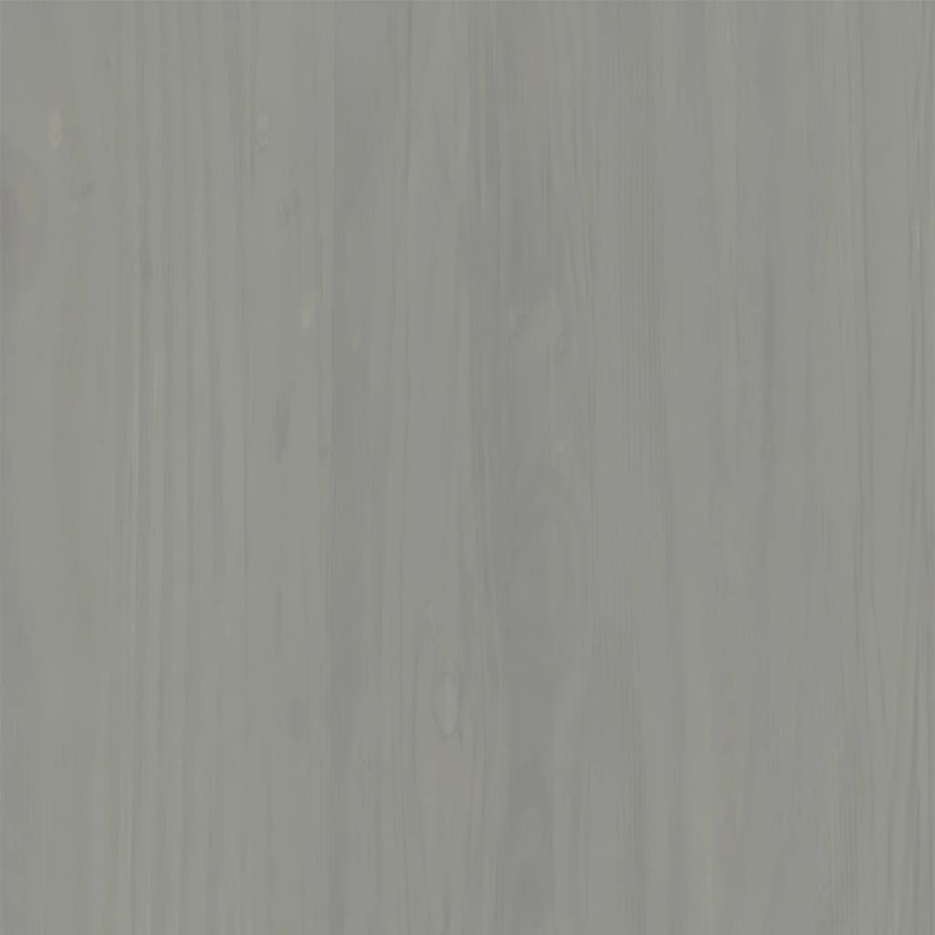 Comodino VIGO Grigio 42x35x42 cm in Legno Massello di Pino