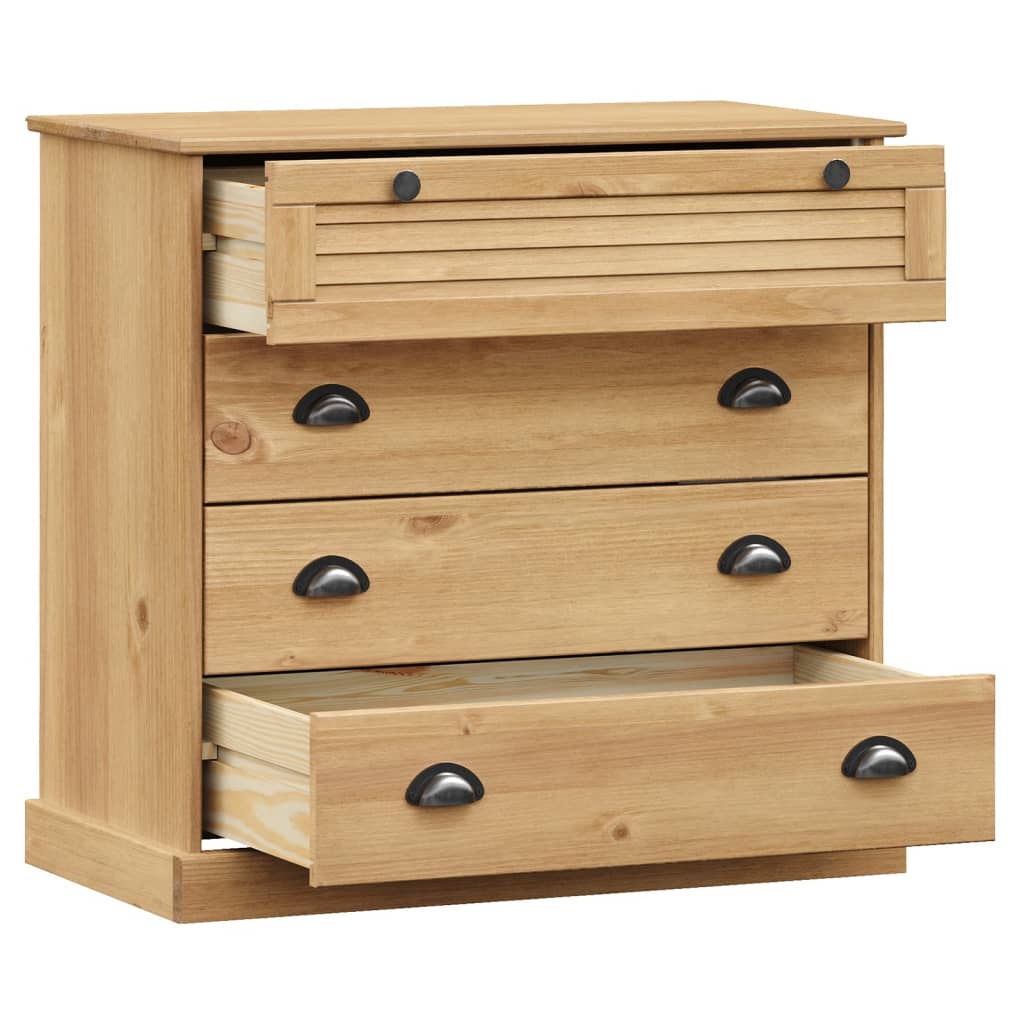 Cassettiera VIGO 80x40x76 cm in Legno Massello di Pino | homemem39