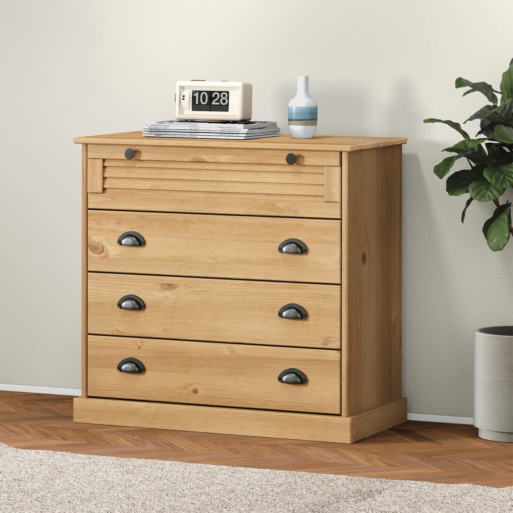 Cassettiera VIGO 80x40x76 cm in Legno Massello di Pino | homemem39