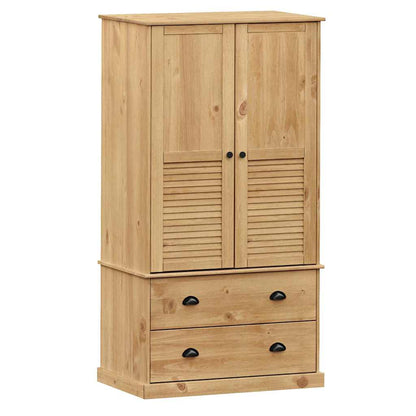 Armadio VIGO 90x55x170 cm in Legno Massello di Pino - homemem39