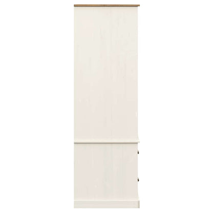 Armadio VIGO 90x55x170 cm in Legno Massello di Pino Bianco | homemem39