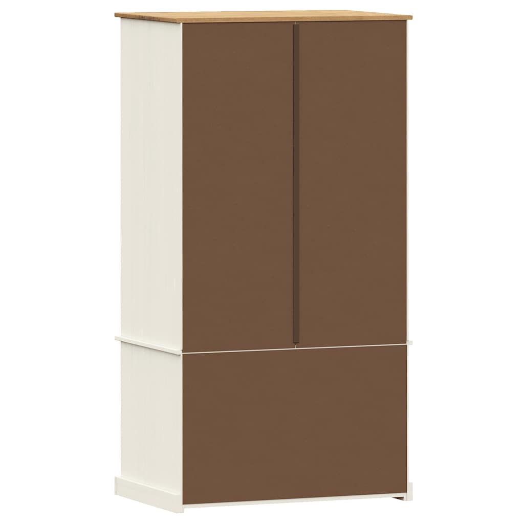 Armadio VIGO 90x55x170 cm in Legno Massello di Pino Bianco - homemem39