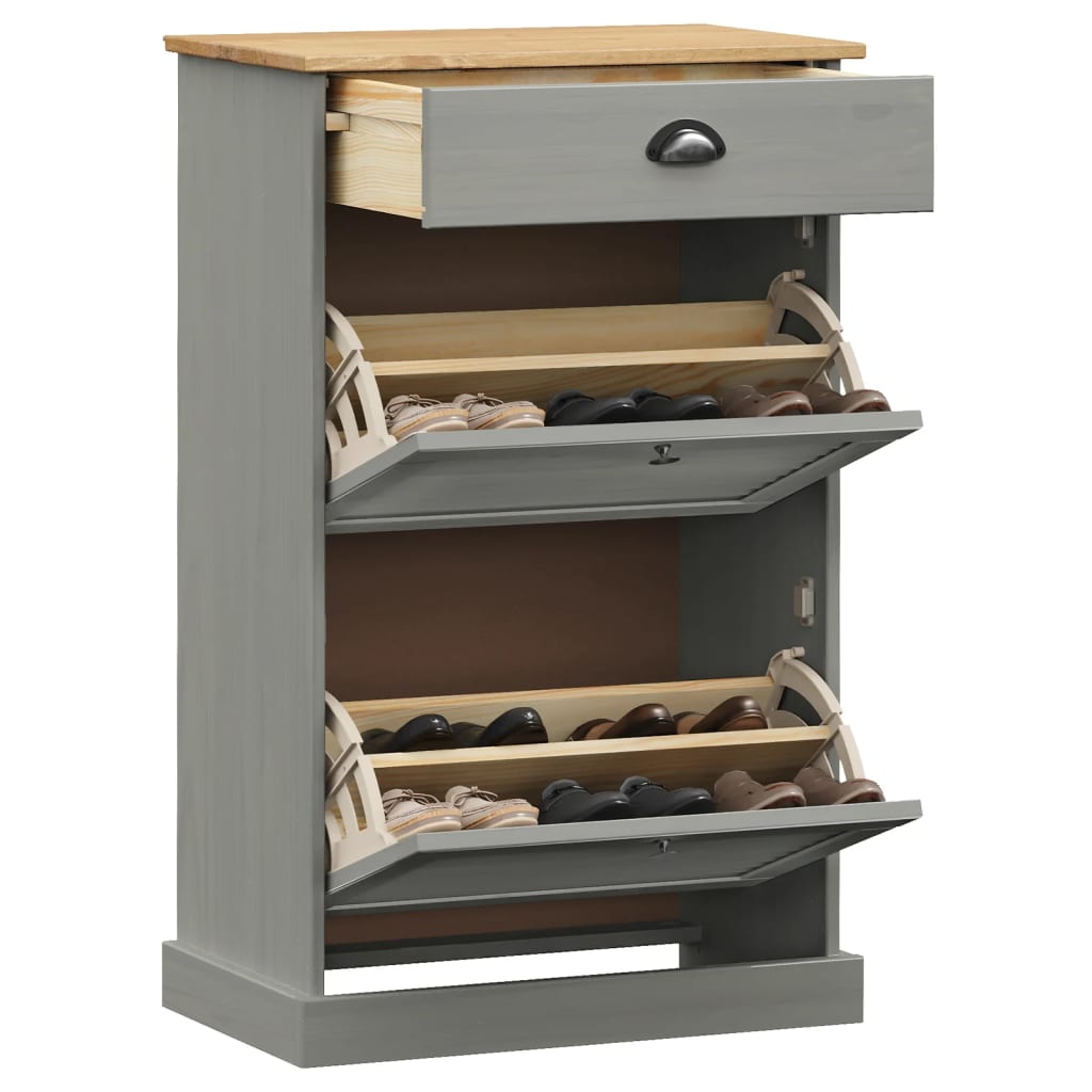 Scarpiera VIGO 60x35x96 cm in Legno Massello di Pino - homemem39