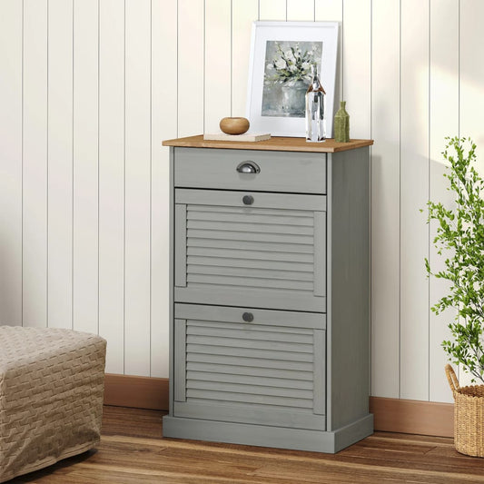Scarpiera VIGO 60x35x96 cm in Legno Massello di Pino - homemem39