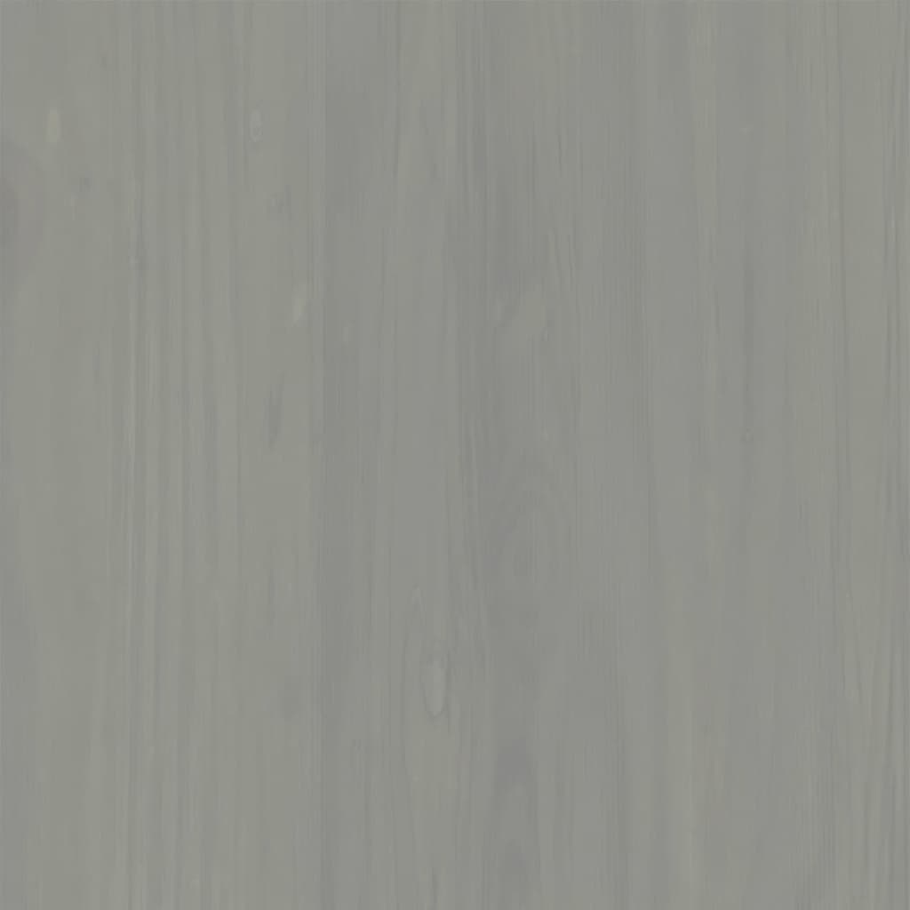 Panca Porta Scarpe Grigia VIGO 106x35x45 cm Legno Massello Pino - homemem39