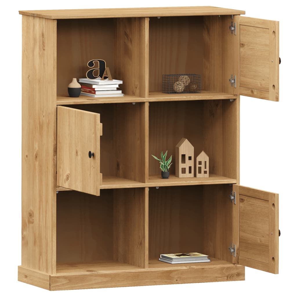 Libreria VIGO 90x35x114,5 cm in Legno Massello di Pino | homemem39