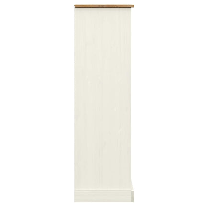 Libreria VIGO 90x35x114,5 cm in Legno Massello di Pino Bianco