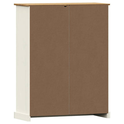 Libreria VIGO 90x35x114,5 cm in Legno Massello di Pino Bianco