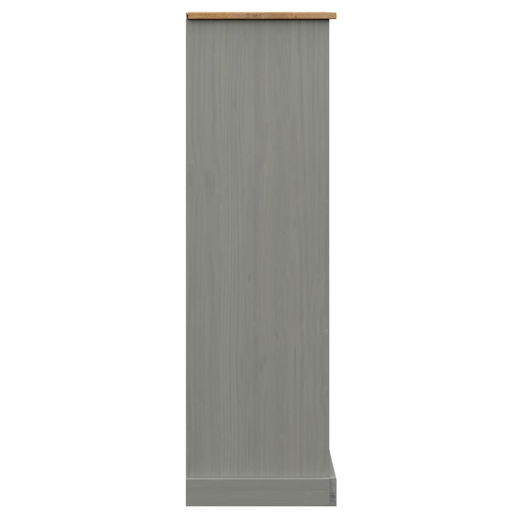 Libreria VIGO 90x35x114,5 cm in Legno Massello di Pino Grigio | homemem39