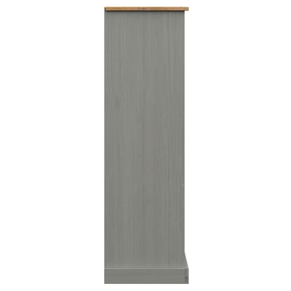 Libreria VIGO 90x35x114,5 cm in Legno Massello di Pino Grigio | homemem39