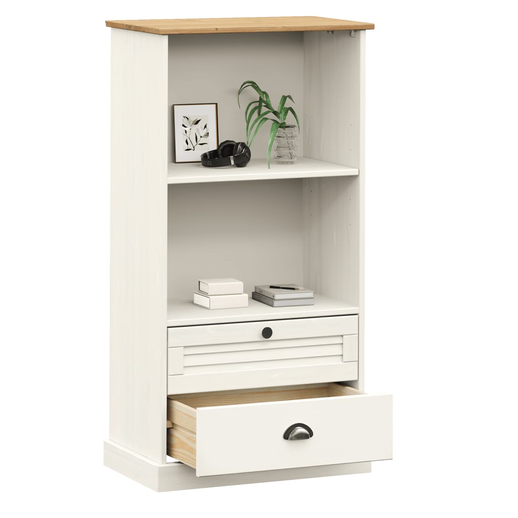 Libreria VIGO 60x35x114,5 cm in Legno Massello di Pino Bianco | homemem39
