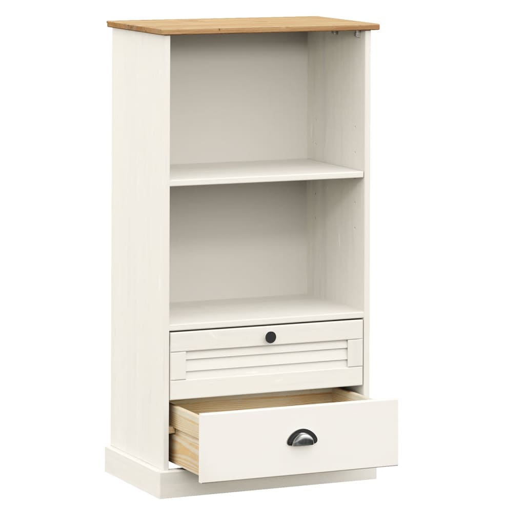 Libreria VIGO 60x35x114,5 cm in Legno Massello di Pino Bianco | homemem39