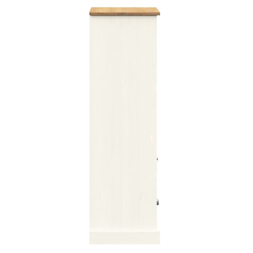 Libreria VIGO 60x35x114,5 cm in Legno Massello di Pino Bianco | homemem39