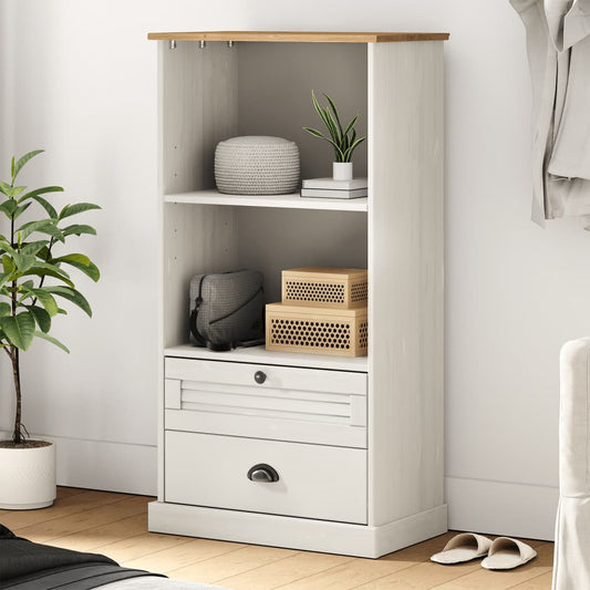 Libreria VIGO 60x35x114,5 cm in Legno Massello di Pino Bianco | homemem39
