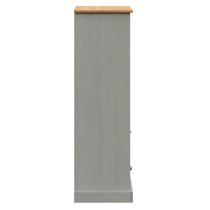 Libreria VIGO 60x35x114,5 cm in Legno Massello di Pino Grigio | homemem39