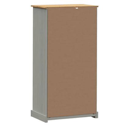 Libreria VIGO 60x35x114,5 cm in Legno Massello di Pino Grigio | homemem39