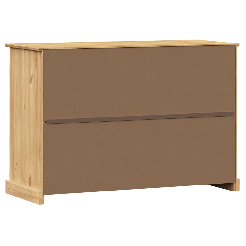 Credenza con Cassetti VIGO 113x40x75 cm Legno Massello di Pino - homemem39