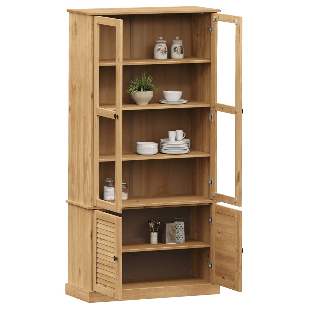 Vetrina VIGO 85x35x170 cm in Legno Massello di Pino | homemem39