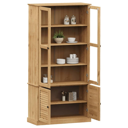 Vetrina VIGO 85x35x170 cm in Legno Massello di Pino | homemem39