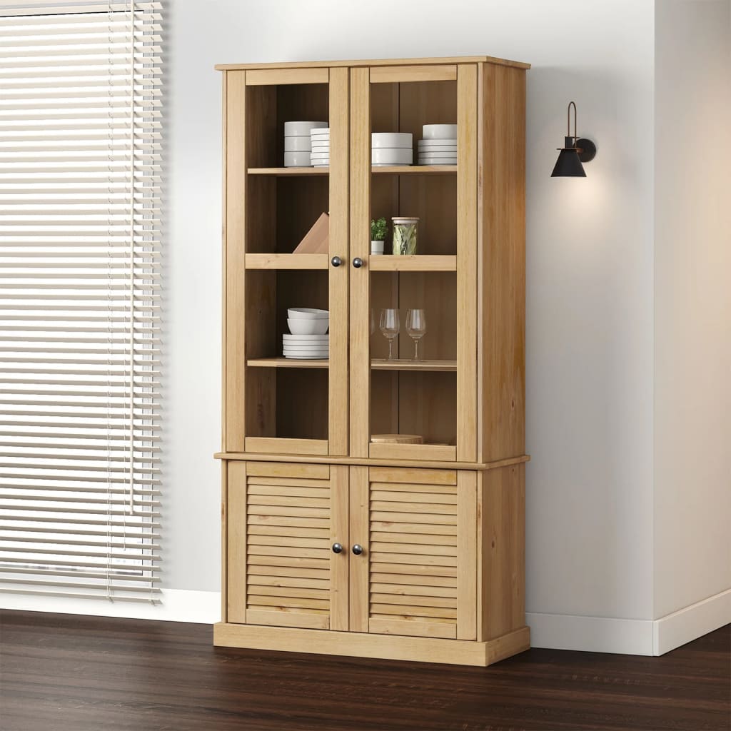 Vetrina VIGO 85x35x170 cm in Legno Massello di Pino | homemem39