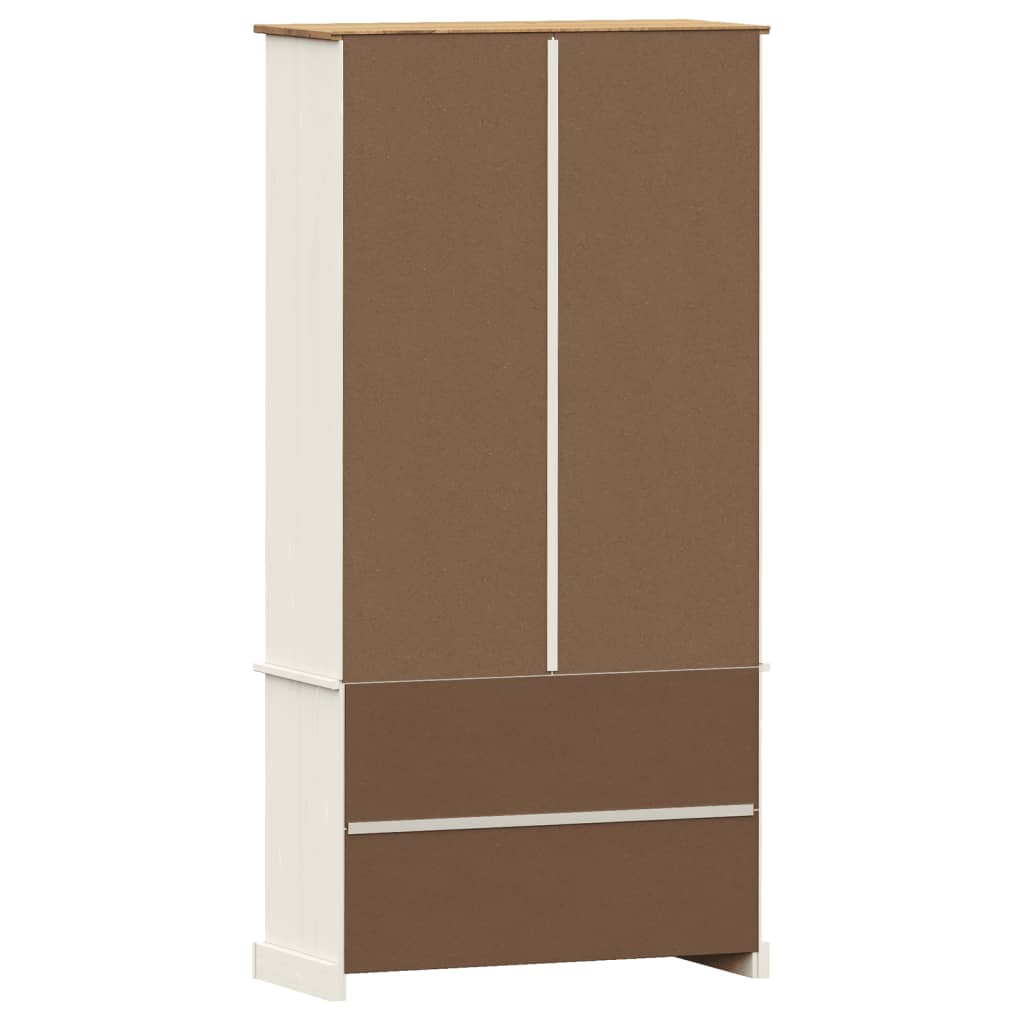 Vetrina VIGO 85x35x170 cm in Legno Massello di Pino Bianco | homemem39