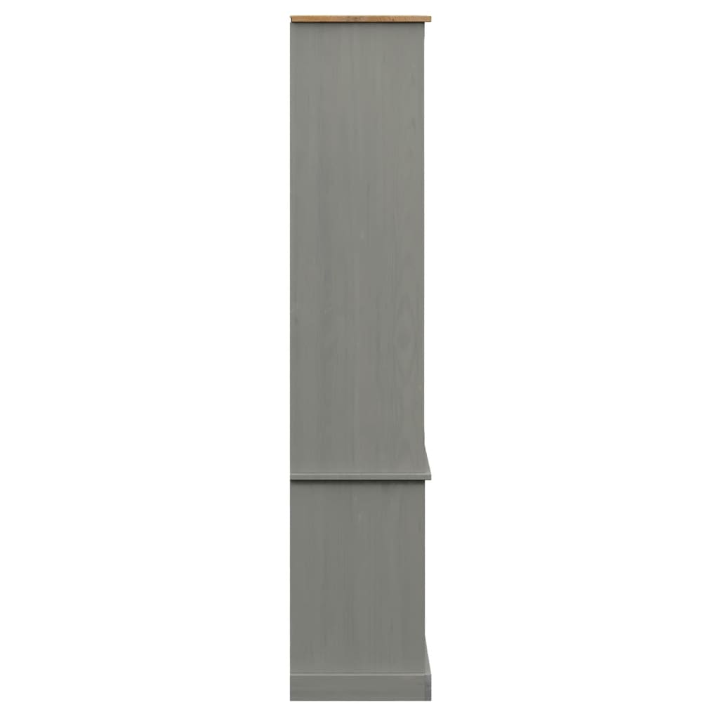 Vetrina VIGO 85x35x170 cm in Legno Massello di Pino Grigio | homemem39