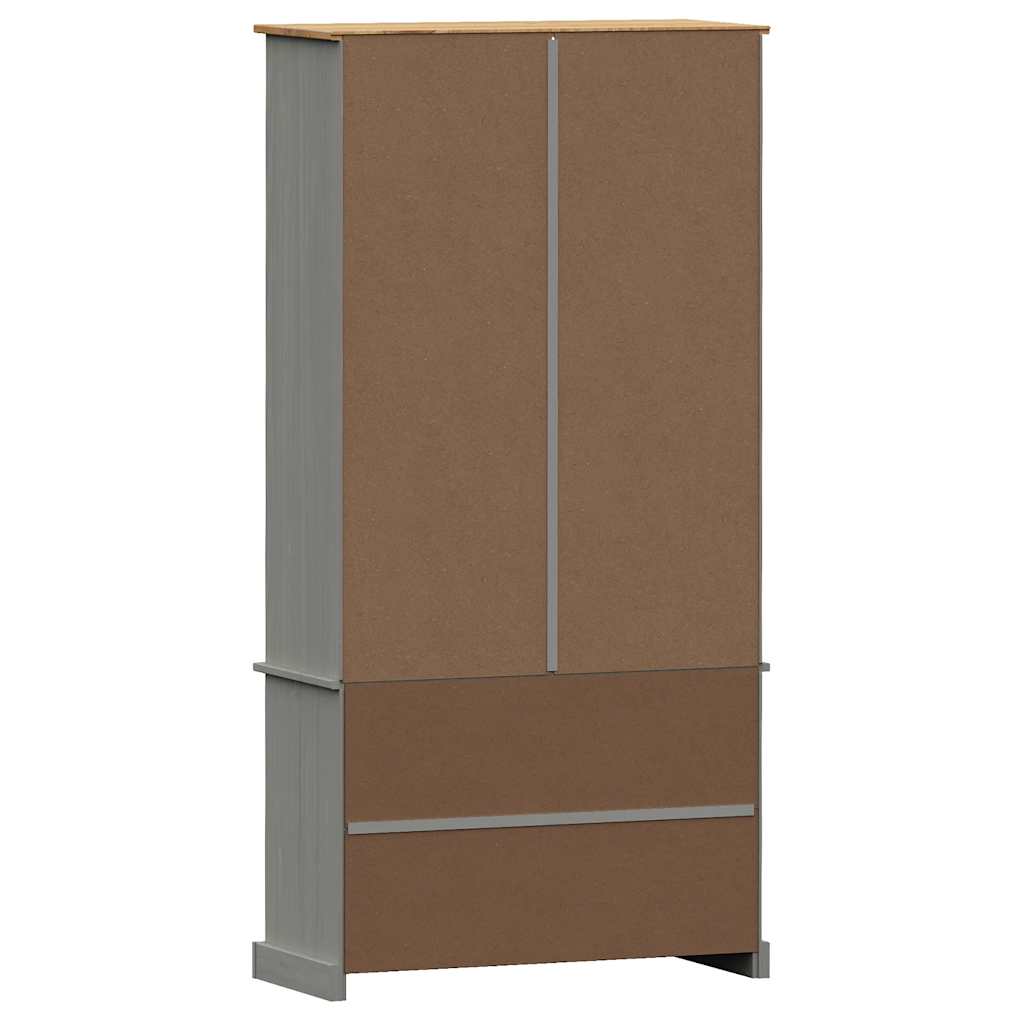 Vetrina VIGO 85x35x170 cm in Legno Massello di Pino Grigio | homemem39